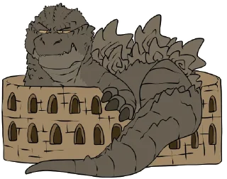 😐 emoji Godzilla Telegram sticker 20 of 22