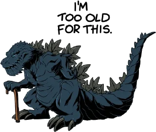 👨‍🦳 emoji Godzilla Telegram sticker 11 of 22