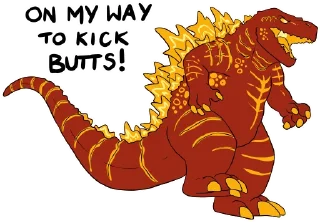 😤 emoji Godzilla Telegram sticker 6 of 22