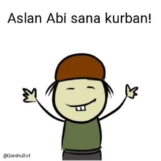 🤗 emoji Aslan Abi @Qonshubot Telegram sticker 18 of 31