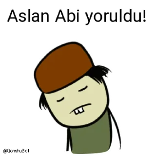 😣 emoji Aslan Abi @Qonshubot Telegram sticker 9 of 31