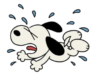 😅 emoji Animated Snoopy Retro Stickers @moe_sticker_bot Telegram sticker 20 of 24