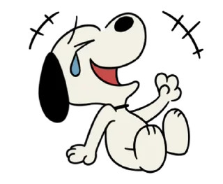 😂 emoji Animated Snoopy Retro Stickers @moe_sticker_bot Telegram sticker 14 of 24