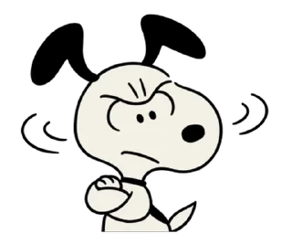 😒 emoji Animated Snoopy Retro Stickers @moe_sticker_bot Telegram sticker 15 of 24