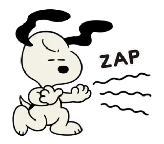 😞 emoji Animated Snoopy Retro Stickers @moe_sticker_bot Telegram sticker 11 of 24