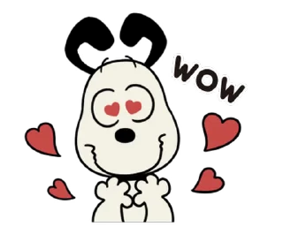 😍 emoji Animated Snoopy Retro Stickers @moe_sticker_bot Telegram sticker 19 of 24