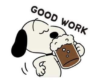👍 emoji Animated Snoopy Retro Stickers @moe_sticker_bot Telegram sticker 6 of 24