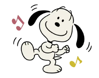 🎶 emoji Animated Snoopy Retro Stickers @moe_sticker_bot Telegram sticker 3 of 24