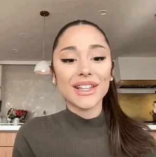 😐 emoji 'Ariana Grande | @iStickerLand, Telegram sticker 13 of 62
