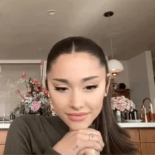 😐 emoji 'Ariana Grande | @iStickerLand, Telegram sticker 9 of 62