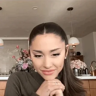 😐 emoji 'Ariana Grande | @iStickerLand, Telegram sticker 8 of 62