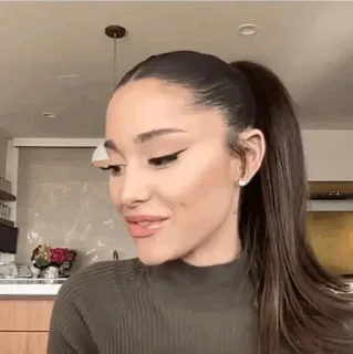😐 emoji 'Ariana Grande | @iStickerLand, Telegram sticker 20 of 62