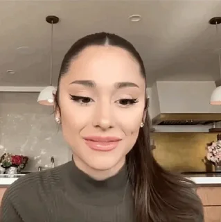 😐 emoji 'Ariana Grande | @iStickerLand, Telegram sticker 12 of 62