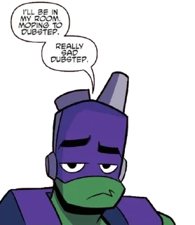 😔 emoji 💜 Donatello 💜 Telegram sticker 12 of 39