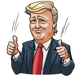 Sticker from Trump @English_World_Chatting