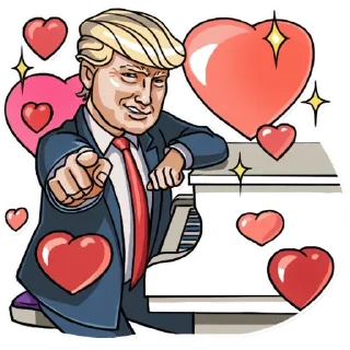 Sticker from Trump @English_World_Chatting