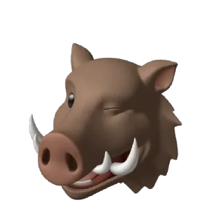 😉 emoji Crazy Boar Stickers Telegram sticker 11 of 16
