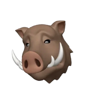 😒 emoji Crazy Boar Stickers Telegram sticker 13 of 16