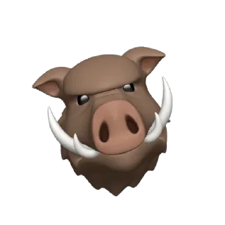 😠 emoji Crazy Boar Stickers Telegram sticker 10 of 16