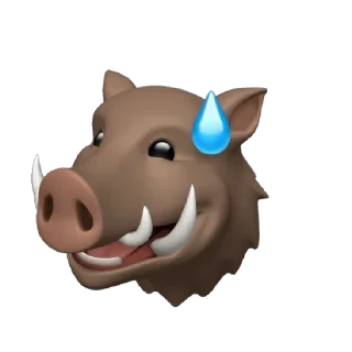 😅 emoji Crazy Boar Stickers Telegram sticker 9 of 16