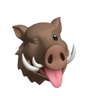 😘 emoji Crazy Boar Stickers Telegram sticker 6 of 16