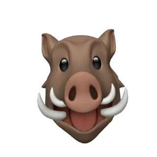 😧 emoji Crazy Boar Stickers Telegram sticker 14 of 16