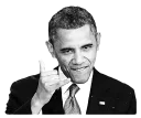 📞 emoji Obama Telegram sticker 8 of 9