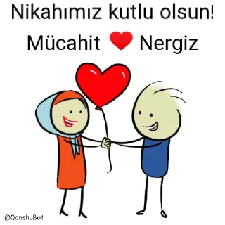 Sticker from Mücahit ve Nergiz @Qonshubot