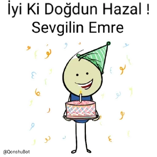 🎂 emoji Emre ve Hazal @Qonshubot Telegram sticker 21 of 31