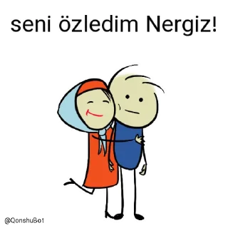 🤗 emoji Mücahit ve Nergiz @Qonshubot Telegram sticker 6 of 31