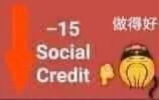 Sticker from Social credit