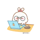 💻 emoji Lovely Tuji- @MochaStickers Telegram sticker 22 of 45