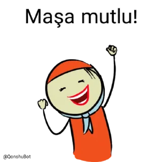 😄 emoji Maşa @Qonshubot Telegram sticker 12 of 31