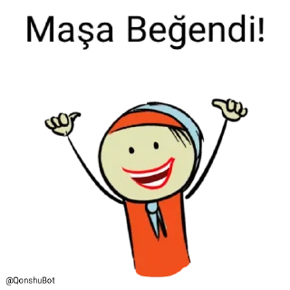 👍 emoji Maşa @Qonshubot Telegram sticker 20 of 31