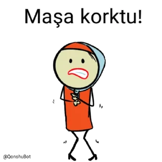 😰 emoji Maşa @Qonshubot Telegram sticker 15 of 31