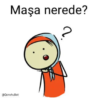 🤔 emoji Maşa @Qonshubot Telegram sticker 5 of 31