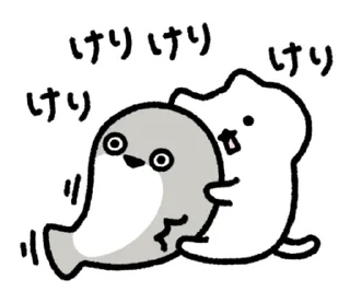 Sticker from cute sacabambaspis and cat Sticker @moe_sticker_bot