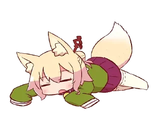 😪 emoji Kemomimi-chan by @carlysticker Telegram sticker 20 of 120