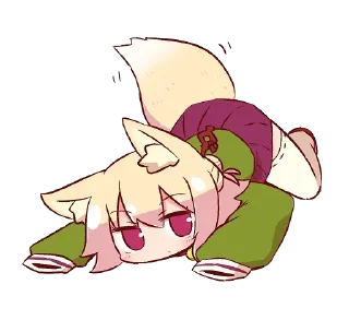 😒 emoji Kemomimi-chan by @carlysticker Telegram sticker 11 of 120