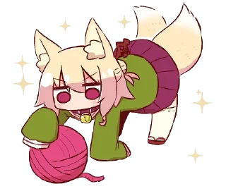 😯 emoji Kemomimi-chan by @carlysticker Telegram sticker 8 of 120