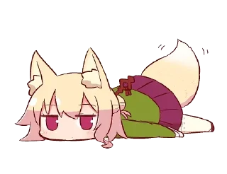 🦊 emoji Kemomimi-chan by @carlysticker Telegram sticker 13 of 120