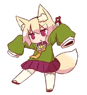😐 emoji Kemomimi-chan by @carlysticker Telegram sticker 7 of 120