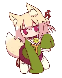 🦊 emoji Kemomimi-chan by @carlysticker Telegram sticker 16 of 120