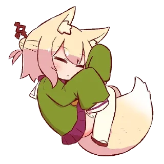 😪 emoji Kemomimi-chan by @carlysticker Telegram sticker 21 of 120