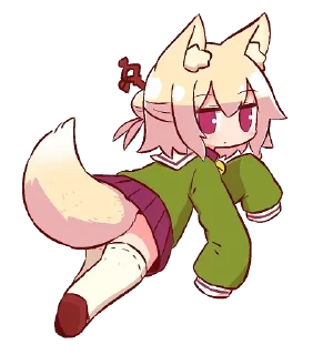 🦊 emoji Kemomimi-chan by @carlysticker Telegram sticker 23 of 120