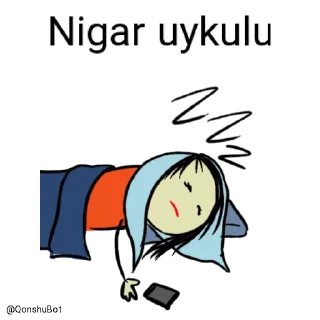 😴 emoji Nigar @Qonshubot Telegram sticker 17 of 32