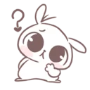 ❓ emoji MarshMallow Puppies Telegram sticker 5 of 40