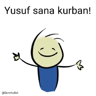 🤗 emoji Yusuf @Qonshubot Telegram sticker 18 of 31