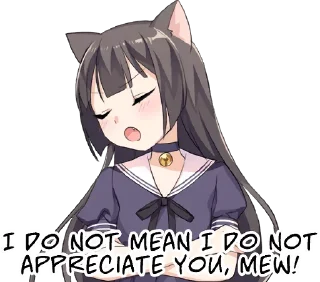 Sticker from Tsundere Cat Girl Miyako