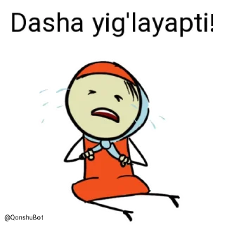 😭 emoji Dasha @Qonshubot Telegram sticker 14 of 31